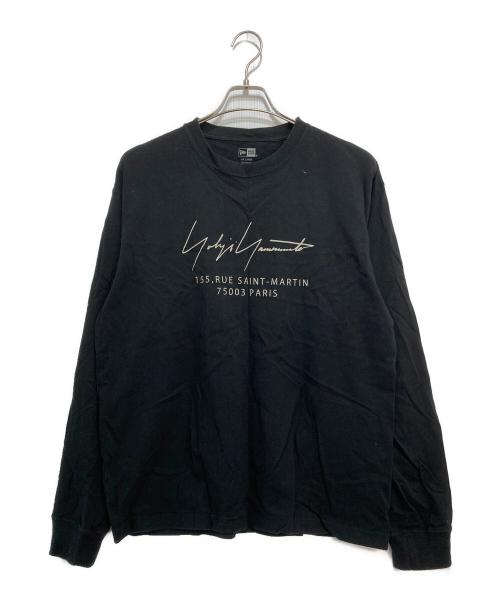 New Era（ニューエラ）New Era (ニューエラ) Yohji Yamamoto pour homme (ヨウジヤマモト プールオム) コラボロングスリーブカットソー ブラック サイズ:XXLの古着・服飾アイテム