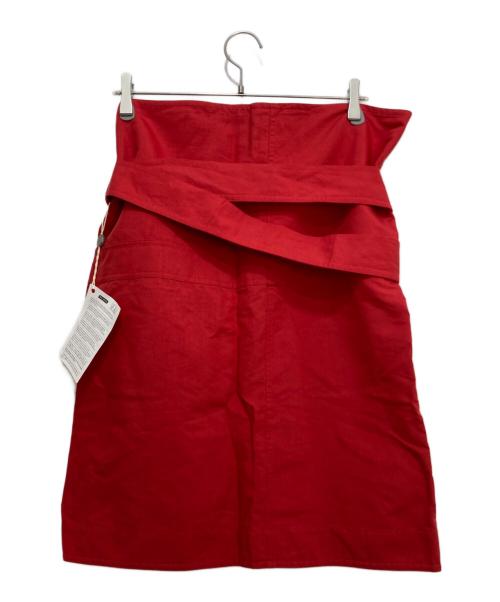 MARNI（マルニ）MARNI (マルニ) ベルテッドスカート レッド サイズ:42 未使用品の古着・服飾アイテム
