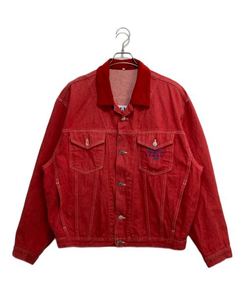 KENZO JEANS（ケンゾージーンズ）KENZO JEANS (ケンゾージーンズ) デニムジャケット レッド サイズ:FREEの古着・服飾アイテム