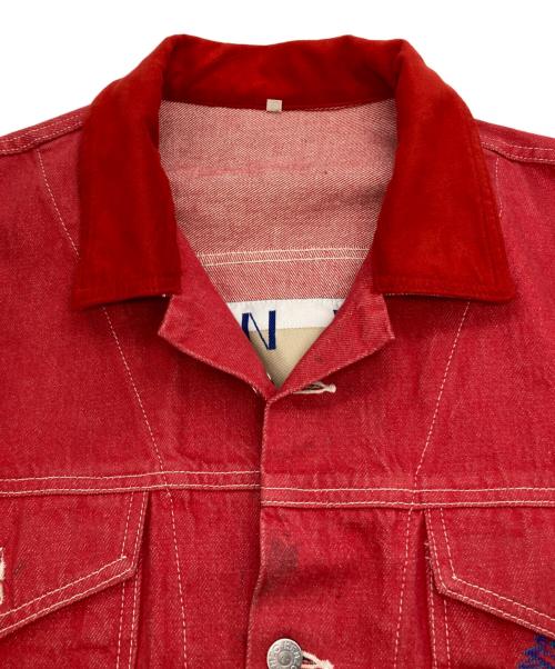 KENZO JEANS（ケンゾージーンズ）KENZO JEANS (ケンゾージーンズ) デニムジャケット レッド サイズ:FREEの古着・服飾アイテム