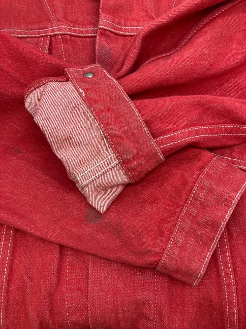 KENZO JEANS（ケンゾージーンズ）KENZO JEANS (ケンゾージーンズ) デニムジャケット レッド サイズ:FREEの古着・服飾アイテム