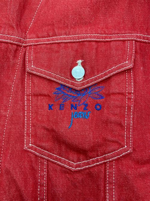 KENZO JEANS（ケンゾージーンズ）KENZO JEANS (ケンゾージーンズ) デニムジャケット レッド サイズ:FREEの古着・服飾アイテム