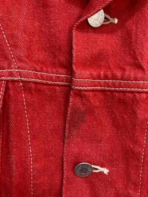 KENZO JEANS（ケンゾージーンズ）KENZO JEANS (ケンゾージーンズ) デニムジャケット レッド サイズ:FREEの古着・服飾アイテム