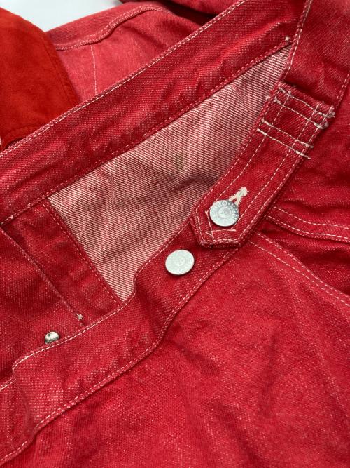 KENZO JEANS（ケンゾージーンズ）KENZO JEANS (ケンゾージーンズ) デニムジャケット レッド サイズ:FREEの古着・服飾アイテム