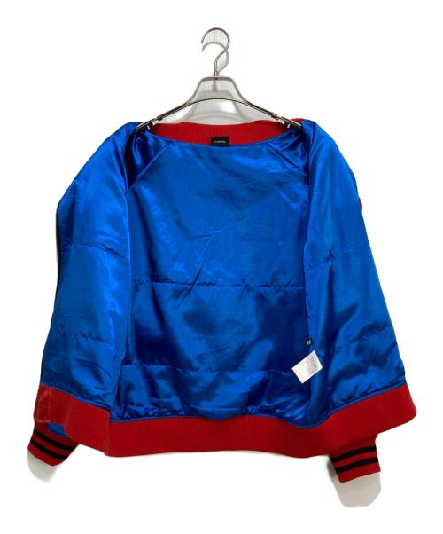 MARVEL（マーベル）MARVEL (マーベル) 刺繍サテンスカジャン レッド サイズ:Lの古着・服飾アイテム