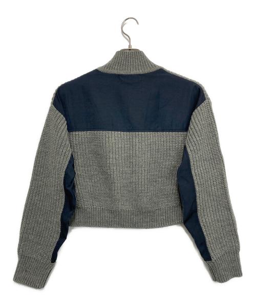 Risley（リズレー）Risley (リズレー) ジップアップニットブルゾン グレー サイズ:Fの古着・服飾アイテム