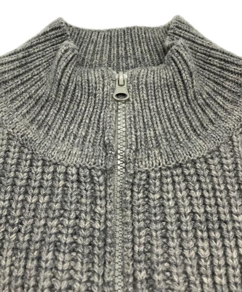 Risley（リズレー）Risley (リズレー) ジップアップニットブルゾン グレー サイズ:Fの古着・服飾アイテム