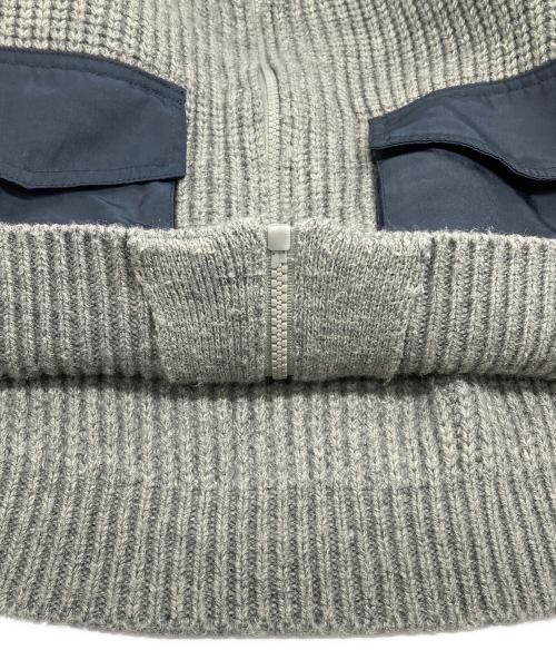 Risley（リズレー）Risley (リズレー) ジップアップニットブルゾン グレー サイズ:Fの古着・服飾アイテム