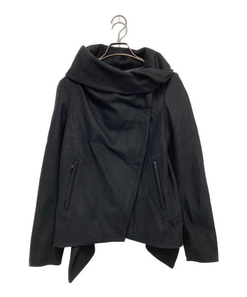 HELMUT LANG（ヘルムートラング）HELMUT LANG (ヘルムートラング) ライダースデザイン ウール混 変形ジャケット ブラック サイズ:Sの古着・服飾アイテム