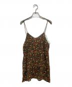 GUCCIグッチ）の古着「花柄キャミソールブラウス」｜レッド×グリーン×ブラック