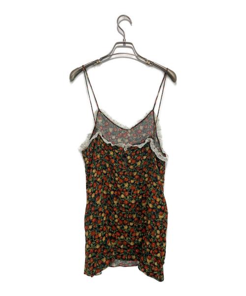 GUCCI（グッチ）GUCCI (グッチ) 花柄キャミソールブラウス レッド×グリーン×ブラック サイズ:40の古着・服飾アイテム