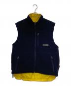 POLO SPORTポロスポーツ）の古着「リバーシブル フリースベスト」｜ネイビー×イエロー