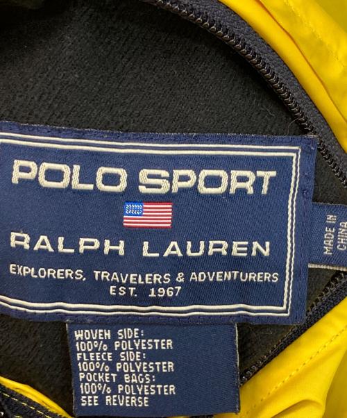 POLO SPORT（ポロスポーツ）POLO SPORT (ポロスポーツ) リバーシブル フリースベスト ネイビー×イエロー サイズ:Lの古着・服飾アイテム