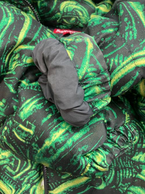 SUPREME（シュプリーム）SUPREME (シュプリーム) H.R. Giger Jacquard Down Puffer Jacket グリーン サイズ:Lの古着・服飾アイテム