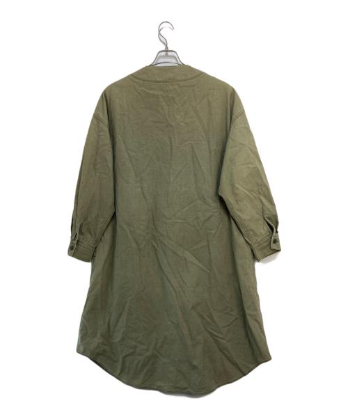 LIMI feu（リミフゥ）LIMI feu (リミフゥ) ノーカラーコート カーキ サイズ:Sの古着・服飾アイテム