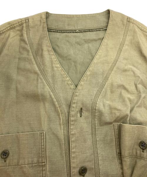 LIMI feu（リミフゥ）LIMI feu (リミフゥ) ノーカラーコート カーキ サイズ:Sの古着・服飾アイテム