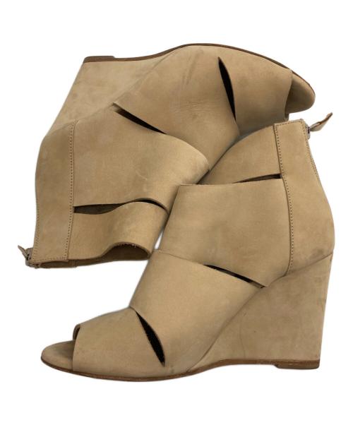 HERMES（エルメス）HERMES (エルメス) スエードブーツサンダル ベージュ サイズ:35の古着・服飾アイテム