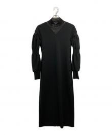 Chika Kisada（チカ キサダ）の古着「シアー切替ワンピース」｜ブラック