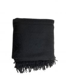 CHROME HEARTS（クロムハーツ）の古着「CH PLS SCARF CH プラス 総柄ジャガード シルク混 ウール フリンジ ストール」｜ブラック