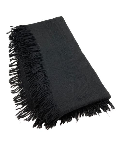 CHROME HEARTS（クロムハーツ）CHROME HEARTS (クロムハーツ) CH PLS SCARF CH プラス 総柄ジャガード シルク混 ウール フリンジ ストール ブラックの古着・服飾アイテム