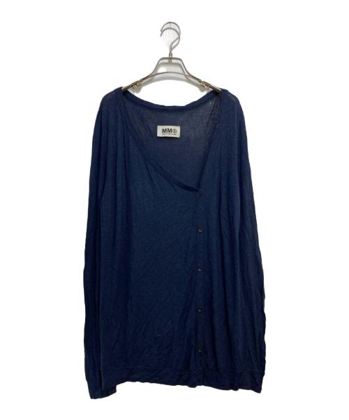 MM6 Maison Margiela（エムエムシックスメゾンマルジェラ）MM6 Maison Margiela (エムエムシックスメゾンマルジェラ) ロングカーディガン ネイビー サイズ:Sの古着・服飾アイテム
