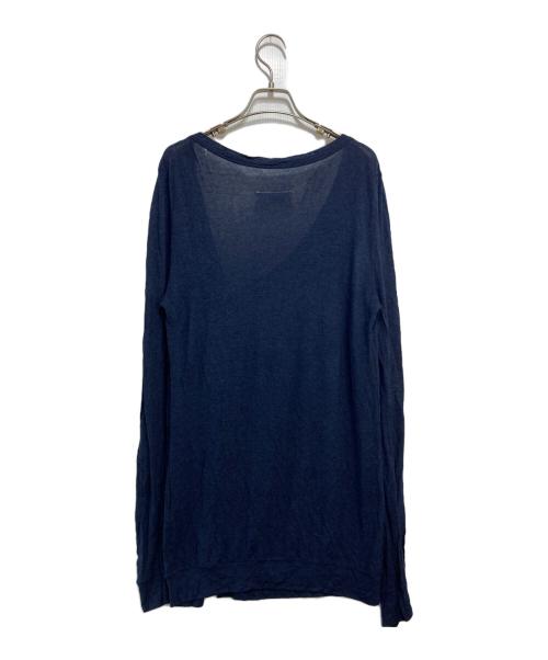 MM6 Maison Margiela（エムエムシックスメゾンマルジェラ）MM6 Maison Margiela (エムエムシックスメゾンマルジェラ) ロングカーディガン ネイビー サイズ:Sの古着・服飾アイテム
