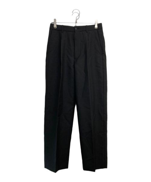 STEVEN ALAN（スティーブンアラン）STEVEN ALAN (スティーブンアラン) ウール オックスフォード アウト ワンプリーツ スラックス ブラック サイズ:Sの古着・服飾アイテム