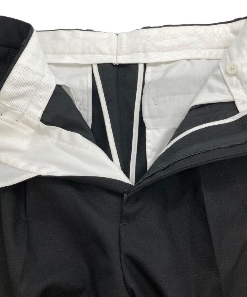 STEVEN ALAN（スティーブンアラン）STEVEN ALAN (スティーブンアラン) ウール オックスフォード アウト ワンプリーツ スラックス ブラック サイズ:Sの古着・服飾アイテム