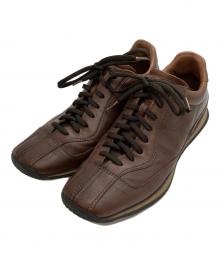 PRADA SPORTS（プラダスポーツ）の古着「レザーローカットスニーカー」｜ブラウン