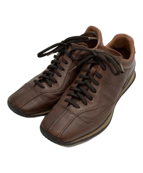 PRADA SPORTS（プラダスポーツ）PRADA SPORTS (プラダスポーツ) レザーローカットスニーカー ブラウン サイズ:6.5の古着・服飾アイテム