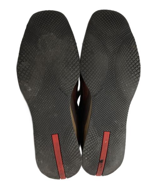PRADA SPORTS（プラダスポーツ）PRADA SPORTS (プラダスポーツ) レザーローカットスニーカー ブラウン サイズ:6.5の古着・服飾アイテム