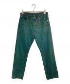 LEVI'Sリーバイス）の古着「90’s 後染め 501 カラーデニムパンツ」｜グリーン