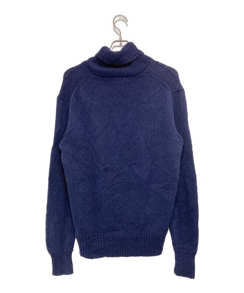 POLO RALPH LAUREN（ポロ・ラルフローレン）POLO RALPH LAUREN (ポロ・ラルフローレン) 星条旗 ショールカラーニット ネイビー サイズ:Mの古着・服飾アイテム
