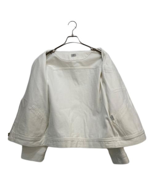 LEE（リー）LEE (リー) SEEALL (シーオール) コラボノーカラージャケット ホワイト サイズ:Lの古着・服飾アイテム