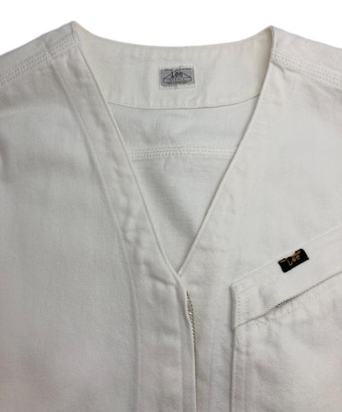 LEE（リー）LEE (リー) SEEALL (シーオール) コラボノーカラージャケット ホワイト サイズ:Lの古着・服飾アイテム