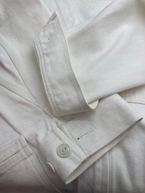 LEE（リー）LEE (リー) SEEALL (シーオール) コラボノーカラージャケット ホワイト サイズ:Lの古着・服飾アイテム