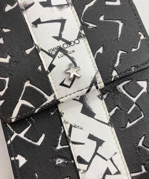 JIMMY CHOO（ジミーチュウ）JIMMY CHOO (ジミーチュウ) eric haze (エリック・ヘイズ) Poggy (ポギー) コラボショルダーバッグ ブラック×ホワイトの古着・服飾アイテム