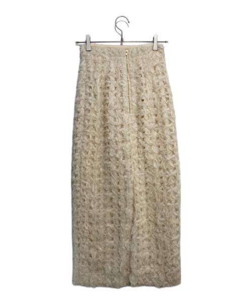 anuans（アニュアンス）anuans (アニュアンス) エンブロイダリータイトスカート ベージュ サイズ:Sの古着・服飾アイテム