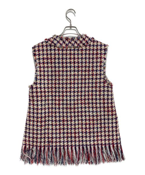 MACPHEE（マカフィー）MACPHEE (マカフィー) メタリックツイード Vネックベスト マルチカラー サイズ:36の古着・服飾アイテム