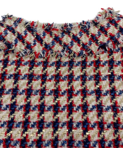 MACPHEE（マカフィー）MACPHEE (マカフィー) メタリックツイード Vネックベスト マルチカラー サイズ:36の古着・服飾アイテム