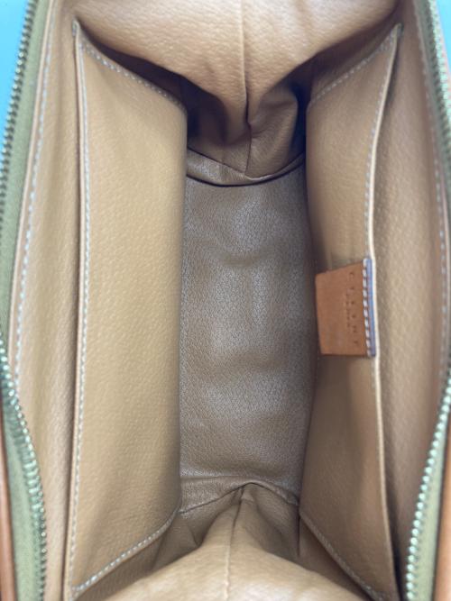 CELINE（セリーヌ）CELINE (セリーヌ) マカダム柄コスメポーチ ブラウンの古着・服飾アイテム