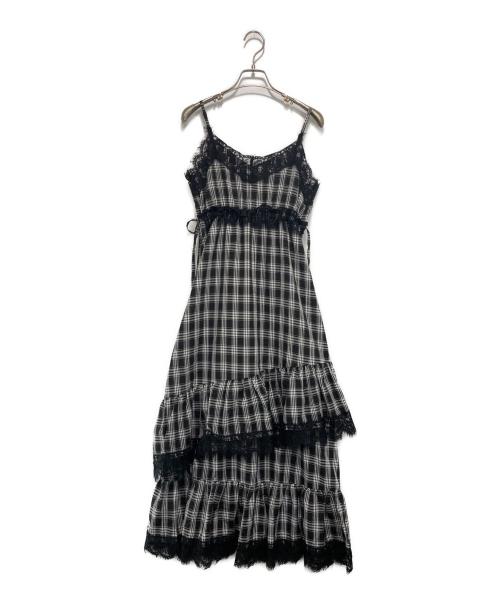 jouetie（ジュエティ）jouetie (ジュエティ) レースドッキングキャミワンピース ホワイト×ブラック サイズ:Mの古着・服飾アイテム