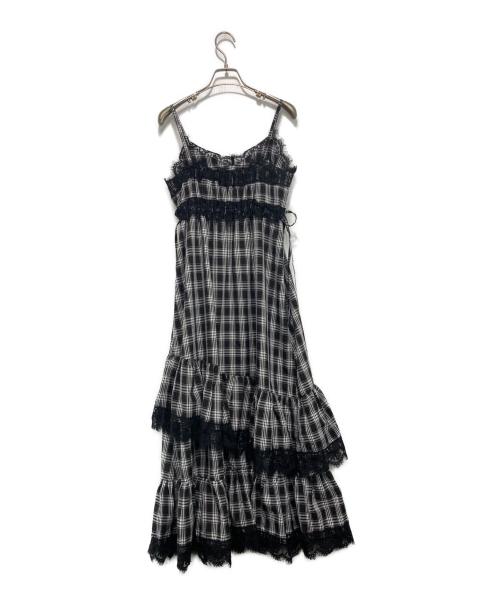jouetie（ジュエティ）jouetie (ジュエティ) レースドッキングキャミワンピース ホワイト×ブラック サイズ:Mの古着・服飾アイテム
