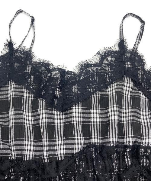 jouetie（ジュエティ）jouetie (ジュエティ) レースドッキングキャミワンピース ホワイト×ブラック サイズ:Mの古着・服飾アイテム