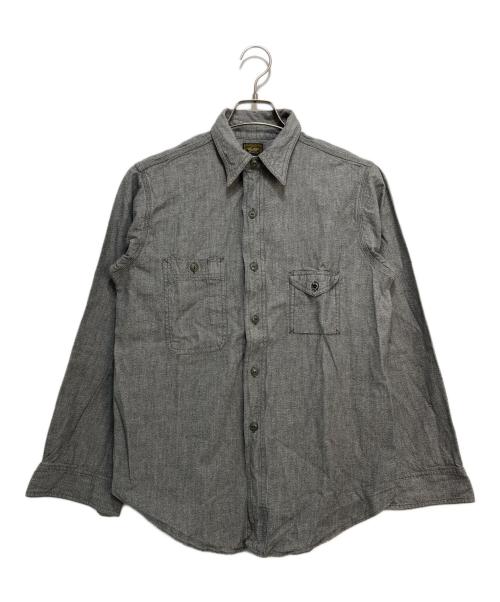 BIG YANK（ビッグヤンク）BIG YANK (ビッグヤンク) ブラックシャンブレーシャツ グレー サイズ:15の古着・服飾アイテム