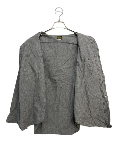 BIG YANK（ビッグヤンク）BIG YANK (ビッグヤンク) ブラックシャンブレーシャツ グレー サイズ:15の古着・服飾アイテム