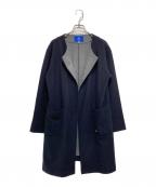 BLUE LABEL CRESTBRIDGEブルーレーベルクレストブリッジ）の古着「ノーカラーコート」｜ネイビー