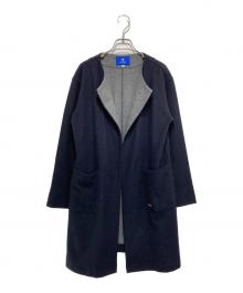 BLUE LABEL CRESTBRIDGE（ブルーレーベルクレストブリッジ）の古着「ノーカラーコート」｜ネイビー
