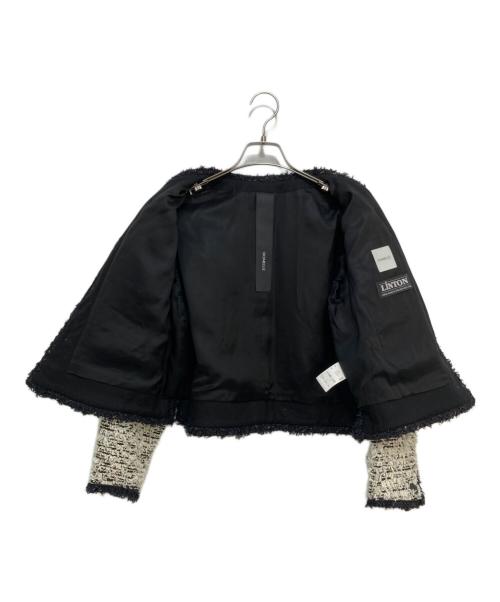 DOMELLE（ドメル）DOMELLE (ドメル) LINTON TWEED JACKET ホワイト×ブラック サイズ:1の古着・服飾アイテム