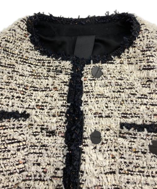 DOMELLE（ドメル）DOMELLE (ドメル) LINTON TWEED JACKET ホワイト×ブラック サイズ:1の古着・服飾アイテム